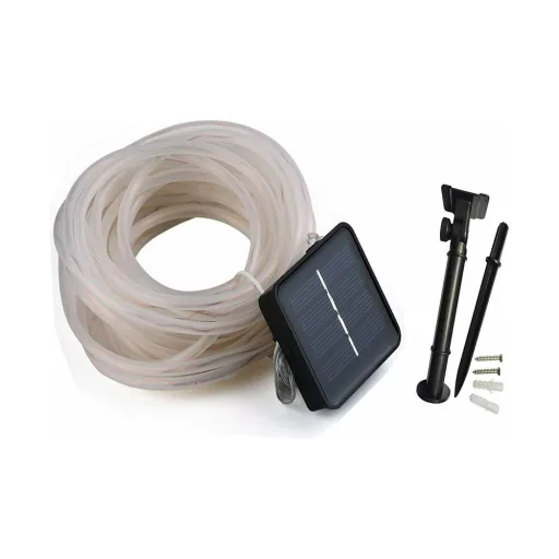 Luci a stringa solari LED 10m - 100 lampadine bianche calde, 8 modalità di illuminazione, resistenti alle intemperie