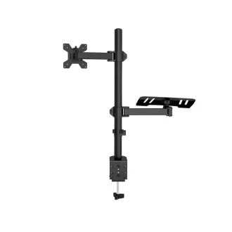   Supporto per monitor e laptop in metallo con gestione dei cavi per display fino a 32"