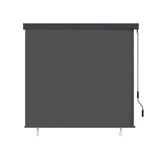   Tenda da sole verticale, 1,3x2,5 m, grigia - Facile da usare con rullo manuale