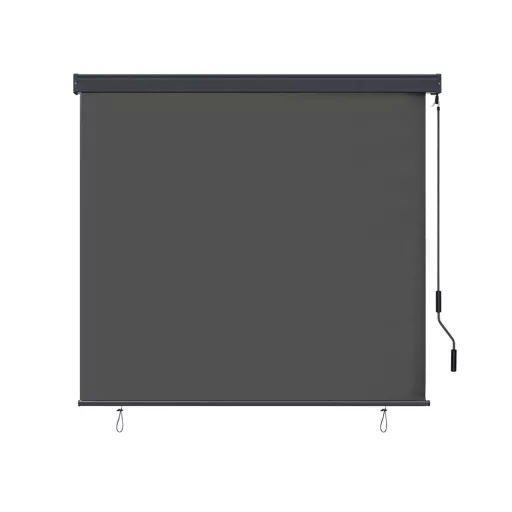 Tenda da sole verticale, 1,3x2,5 m, grigia - Facile da usare con rullo manuale