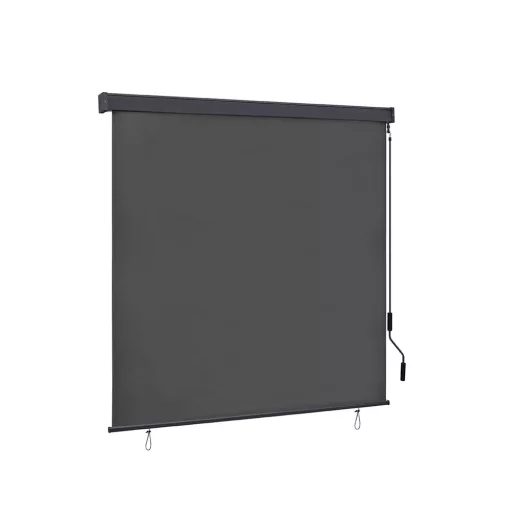Tenda da sole verticale, 1,3x2,5 m, grigia - Facile da usare con rullo manuale