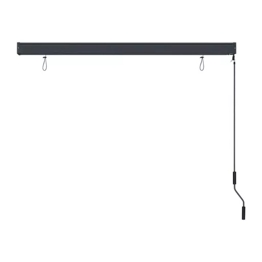 Tenda da sole verticale, 1,3x2,5 m, grigia - Facile da usare con rullo manuale