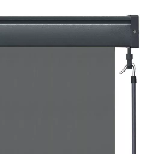 Tenda da sole verticale, 1,3x2,5 m, grigia - Facile da usare con rullo manuale