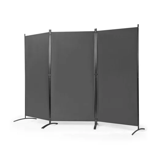 Paravento pieghevole 260x180cm con telaio metallico stabile - Grigio