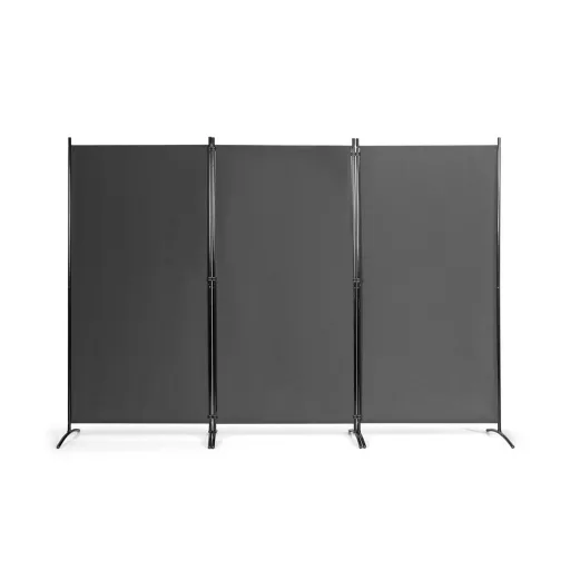 Paravento pieghevole 260x180cm con telaio metallico stabile - Grigio