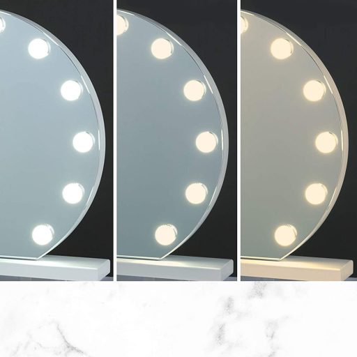 Specchio per trucco LED con controllo touchscreen e luminosità regolabile