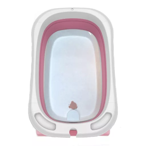 Vasca da bagno pieghevole per bambini con rete - salvaspazio e portatile, disponibile in 2 colori