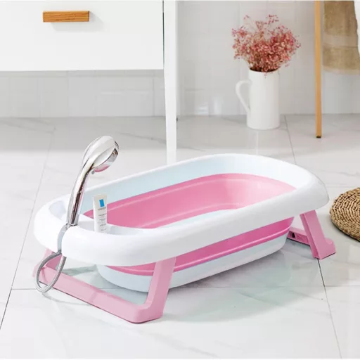 Vasca da bagno pieghevole per bambini con rete - salvaspazio e portatile, disponibile in 2 colori