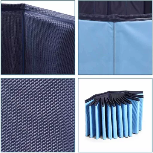 Piscina per cani con superficie antiscivolo - diametro 120 cm per divertimento rinfrescante estivo