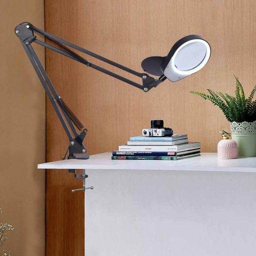 Lente d'ingrandimento LED da tavolo con lenti 3X/10X e luminosità regolabile