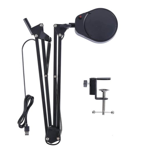 Lente d'ingrandimento LED da tavolo con lenti 3X/10X e luminosità regolabile