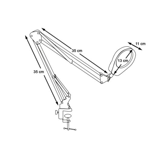 Lente d'ingrandimento LED da tavolo con lenti 3X/10X e luminosità regolabile