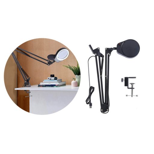 Lente d'ingrandimento LED da tavolo con lenti 3X/10X e luminosità regolabile