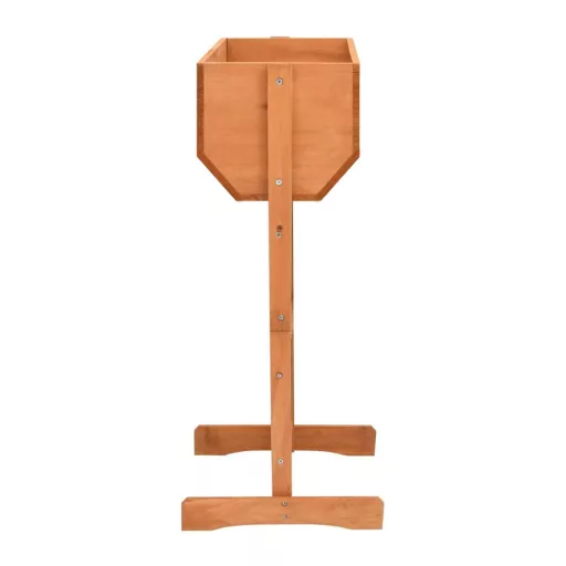 Scatola di fiori in legno con traliccio - Pino trattato, design salvaspazio per piante rampicanti, 56x30,5x76 cm