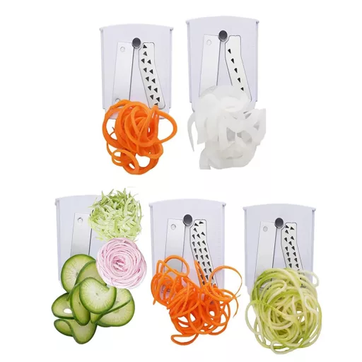 Affettaverdure 5-in-1 con ventose e lame in acciaio inossidabile