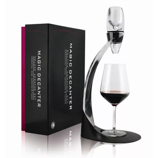 Decanter per vino con aeratore e supporto - Ossigenazione rapida per aromi ricchi