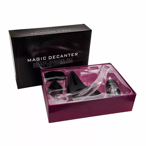 Decanter per vino con aeratore e supporto - Ossigenazione rapida per aromi ricchi