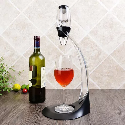 Decanter per vino con aeratore e supporto - Ossigenazione rapida per aromi ricchi