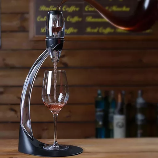 Decanter per vino con aeratore e supporto - Ossigenazione rapida per aromi ricchi