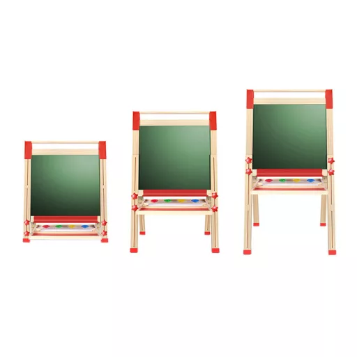 Tavola da gioco in legno regolabile a doppio lato con superfici in gesso e magnetiche
