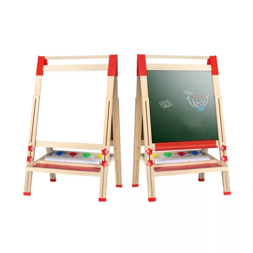 Tavola da gioco in legno regolabile a doppio lato con superfici in gesso e magnetiche