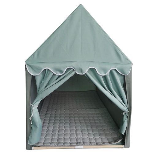 Casa da gioco per bambini verde menta con materassino morbido - facile da montare, design sicuro