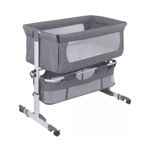 Culla per bambini regolabile con ruote e rete anti-insetti - Design portatile per casa e viaggi