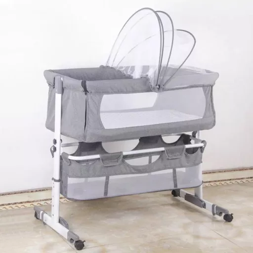 Culla per bambini regolabile con ruote e rete anti-insetti - Design portatile per casa e viaggi