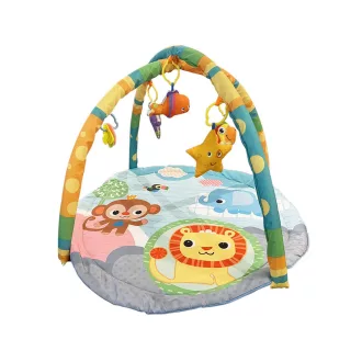   Tappeto da gioco in cotone morbido per bambini con arco attività e giocattoli in peluche
