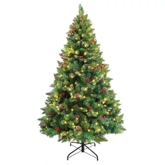   Albero di Natale LED con luci bianche calde - 180 cm, 260 LED, facile da montare