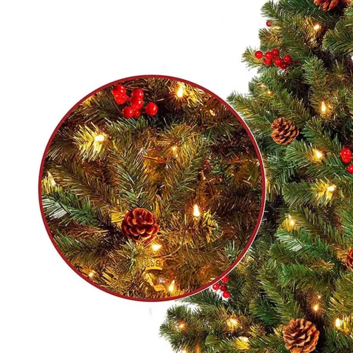 Albero di Natale LED con luci bianche calde - 180 cm, 260 LED, facile da montare