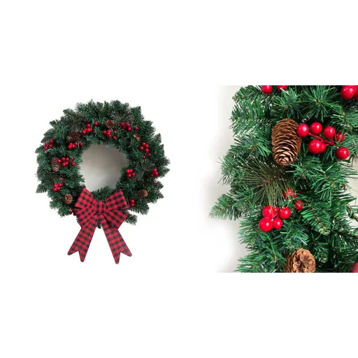 Ghirlanda di Natale da 60 cm con 50 LED e 8 modalità di illuminazione