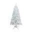 Albero di Natale artificiale bianco - 120 cm, rami pieghevoli, base in metallo