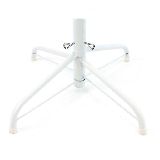 Albero di Natale artificiale bianco - 180 cm con rami pieghevoli e base in metallo