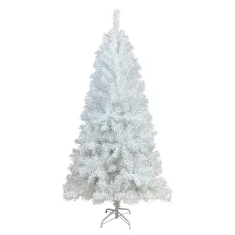   Albero di Natale artificiale bianco - 210 cm, rami pieghevoli, base in metallo, varie dimensioni