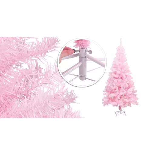 Albero di Natale artificiale rosa - 210 cm, facile da montare, varie dimensioni