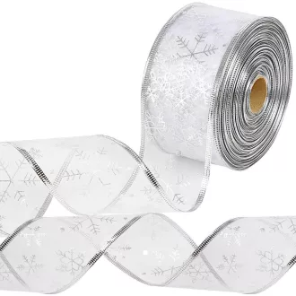   Nastro di Natale Argento con 250 LED, 25m - Luci Bianche Calde