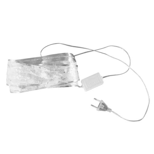 Nastro di Natale Argento con 250 LED, 25m - Luci Bianche Calde