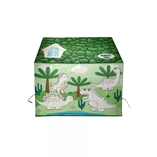Tenda da gioco colorabile per bambini - rifugio creativo in tela con 12 pennarelli, portatile e lavabile