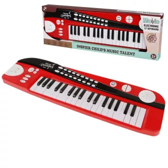   Sintetizzatore per bambini - 8 suoni, controllo del volume, design compatto, disponibile in rosso e bianco