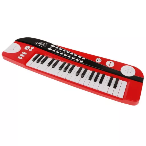 Sintetizzatore per bambini - 8 suoni, controllo del volume, design compatto, disponibile in rosso e bianco