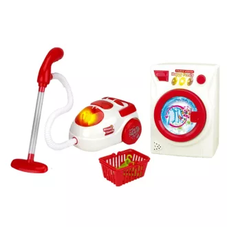   Set di Lavatrice e Aspirapolvere Giocattolo con Effetti Sonori e Luminosi