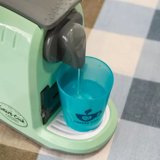 Macchina da caffè a capsule giocattolo realistica con tazza a cambio di temperatura