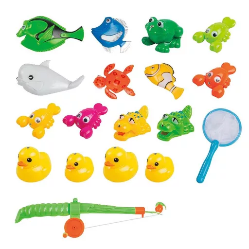 Tavolo da gioco interattivo per la pesca per bambini - Sviluppa le abilità motorie fini con figure e accessori colorati