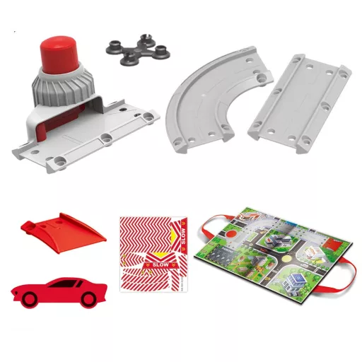 Set di tappeti da pompiere con auto e segnali stradali - Interattivo e portatile