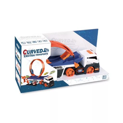 Set di gioco pista a loop per camion con auto in miniatura per bambini