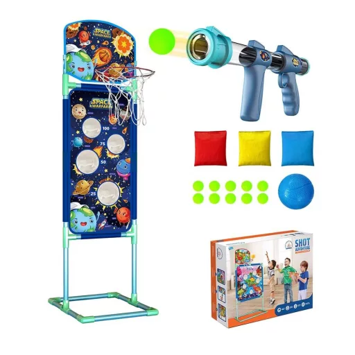 Gioco di abilità con canestro - Sviluppa coordinazione e precisione, uso interno/esterno