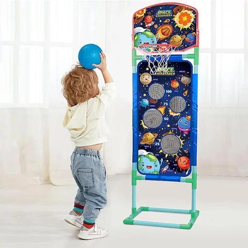 Gioco di abilità con canestro - Sviluppa coordinazione e precisione, uso interno/esterno