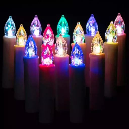 Set di candele LED senza fili, 30 pezzi con telecomando, vari colori