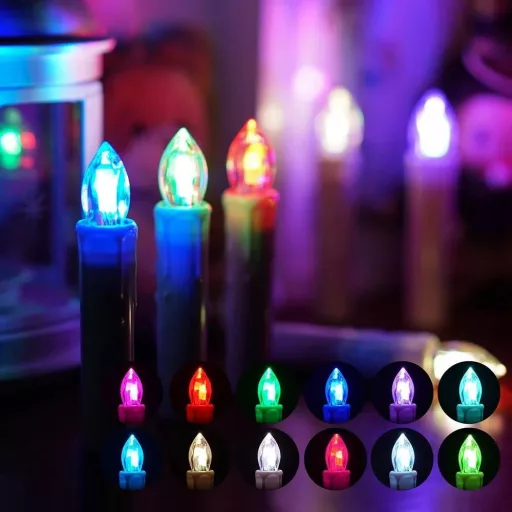 Set di candele LED senza fili, 30 pezzi con telecomando, vari colori